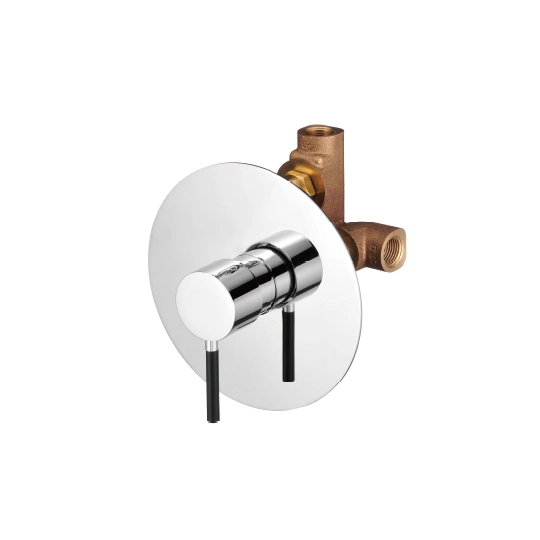 Wall type single handle mixing valve