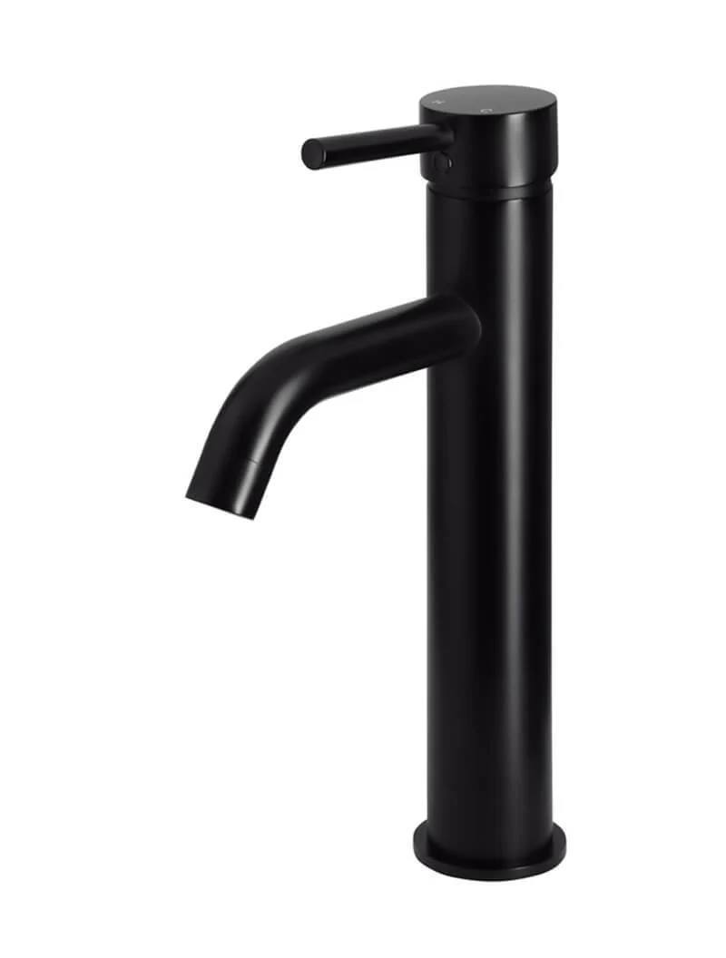 Round Tall Curved Basin Mixer