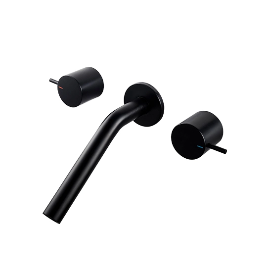 Wall mounted double handle faucet